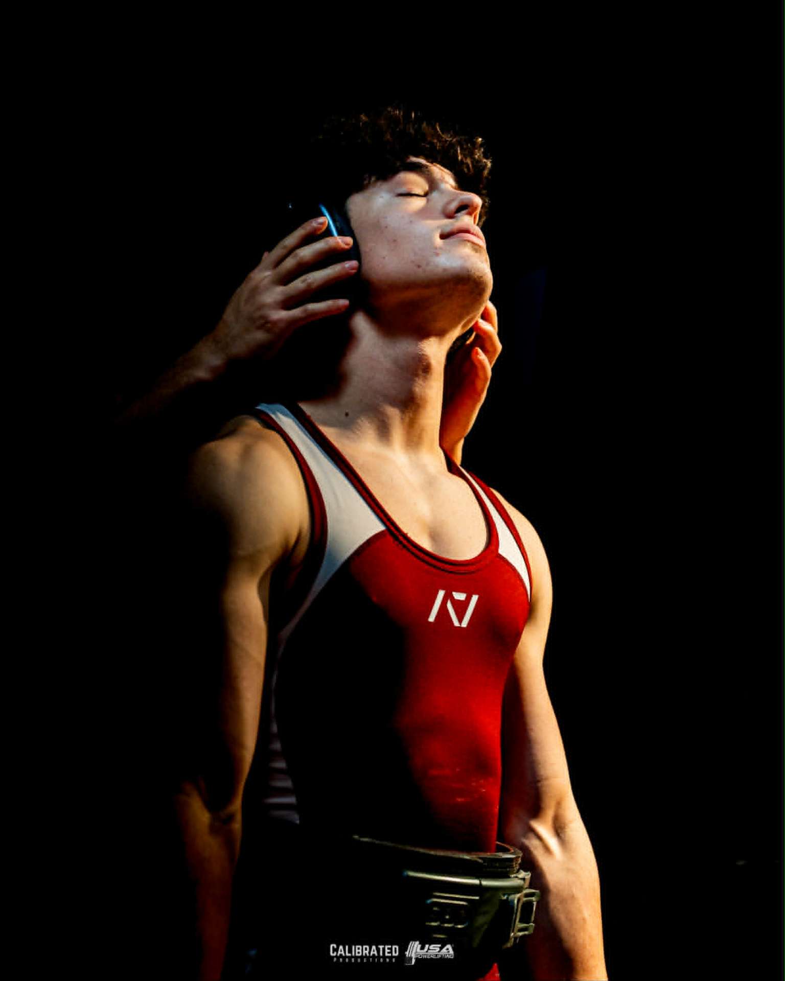 Athlete preparing for lift at competition