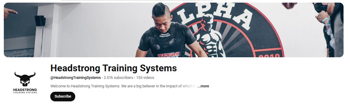 Headstrong Training Systems YouTube channel